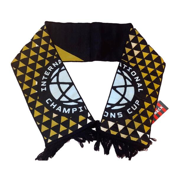 International Championship Cup Ruffneck Scarf Black Yellow‎ New With Tags - Picture 1 of 8